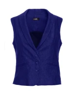 M859 Džínsová vesta - modrá