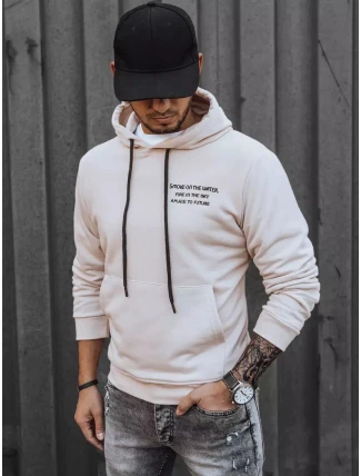 FashionStreet ecru pánska mikina BX5461 FashionStreet ecru pánska mikina BX5461