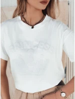 Dámske bavlnené tričko PRINCY white FashionStreet RY2391 Dámske bavlnené tričko PRINCY white FashionStreet RY2391