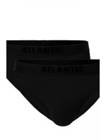Pánske slipy 016 black 2 pack - Atlantic