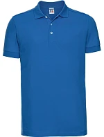 Russell Athletic 566M Pánske elastické polo tričko z piké 10.566M azúrovo modré Russell Athletic 566M Pánske elastické polo tričko z piké 10.566M azúrovo modré