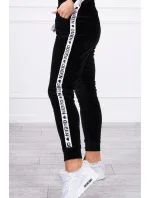 Velúrová súprava s nápisom Queen black