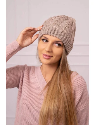 Dámska čiapka Kalina K362 dark beige
