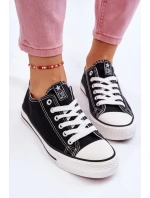 Damskie Klasyczne Trampki Czarno-Białe Ecoma