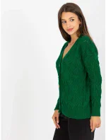 Dámsky sveter LC SW 8035 tmavo zelený