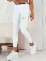 FALIA dámske džínsové nohavice biele Dstreet UY1939