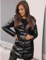 Dámska dvojcestná prechodná bunda DELSY LONG čierna FashionStreet TY3481