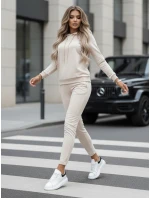 Dámska mikinová súprava MIGEL light beige FashionStreet AY1087