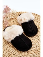 Dziecięce Kapcie Z Futerkiem Czarne Befana