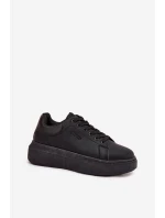 Sneakersy Damskie Na Platformie Big Star SS274244 Czarne