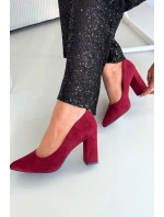 Semišové lodičky na podpatku Sergio Leone PB216 Brodované