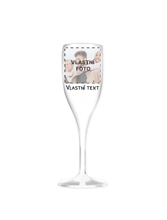 Personalizovaná nerozbitná pohár na prosecco s fotografiou Personalizovaná nerozbitná pohár na prosecco s fotografiou