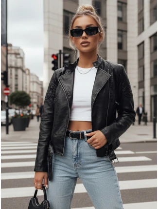 ERIPA dámska kožená bunda ramones black FashionStreet TY4194