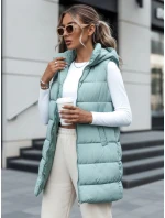 Dámska prešívaná vesta s kapucňou BRITA mint FashionStreet TY4511