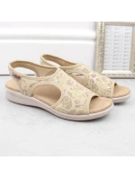 Dámske pohodlné sandále slip-on béžovej farby Unisoft 7196