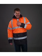 Yoko HVP 302 Hi-Vis Parka 79.P302, vysoká viditeľnosť, oranžová/námornícka modrá Yoko HVP 302 Hi-Vis Parka 79.P302, vysoká viditeľnosť, oranžová/námornícka modrá