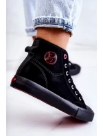 Damskie Wysokie Trampki Cross Jeans JJ2R4055C Czarne