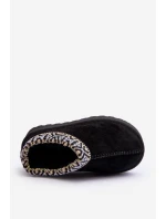 Kapcie Dziecięce Wsuwane Ocieplane Czarne Olivane