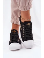 Trampki Materiałowe Damskie Lee Cooper LCW-25-31-3427L Czarne