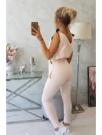 Nohavice/oblek s nápisom selfie powder pink Nohavice/oblek s nápisom selfie powder pink