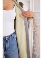 Dvojfarebná bunda s kapucňou žltá+sivá