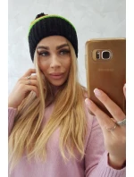 Dámska čiapka Kinga K297 black+orange+green neón