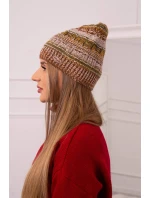 Čiapka s fleecom Patrycja K254 khaki+camel
