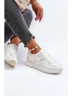 Sneakersy Damskie Z Eko Skóry Białe Kaimans