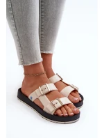 Dámske žabky s plochou podrážkou ZAXY LL285072 Beige