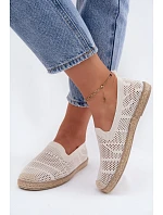 Dámske espadrilky z textilnej sieťoviny svetlo béžovej farby Candessa Dámske espadrilky z textilnej sieťoviny svetlo béžovej farby Candessa