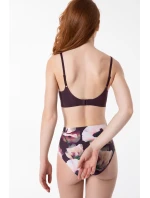 Jednoduchá košeľová podprsenka Dark Plum - Julimex