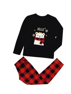 Dámske pyžamo 165/034 čierne s medveďom - Karol