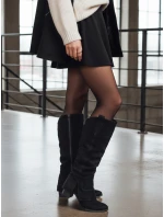 Dámske semišové čierne topánky FashionStreet ZY1316 Dámske semišové čierne topánky FashionStreet ZY1316