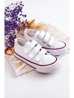 Dziecięce Trampki Na Rzepy Białe Bernie