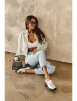 Damskie Skórzane Półbuty Na Masywnym Obcasie Srebrne Lemmitty