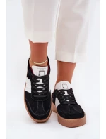 Zamszowe Sneakersy Damskie Daniel Lopez Just Dare SS2D4021 Czarne