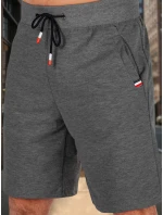 Pánske tmavosivé teplákové šortky FashionStreet SX2487 Pánske tmavosivé teplákové šortky FashionStreet SX2487