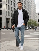 Pánska prechodná bunda obojstranná čierna FashionStreet TX5135