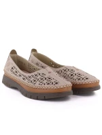 Béžové lodičky na klinoch Sergio Leone PB291