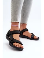 Lekkie Sportowe Sandały Damskie Czarne Lumeria Lekkie Sportowe Sandały Damskie Czarne Lumeria
