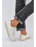 Trampki Damskie Klasyczne Złote Ville