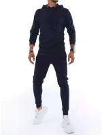 Pánske tmavomodré tepláky FashionStreet AX0429