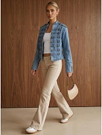 Dámska džínsová bunda Napoleonka, modrá, FashionStreet TY6045 Dámska džínsová bunda Napoleonka, modrá, FashionStreet TY6045