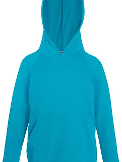 Fruit of the Loom Kids Lightweight Hooded Sweat Detská mikina s kapucňou 16.2009 azúrovo modrá