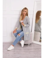 Dvojfarebná bunda s kapucňou žltá+sivá