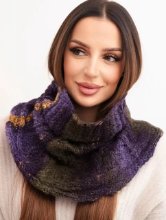 Dámsky vlnený česaný mäkký šál zimný golf KN21 khaki