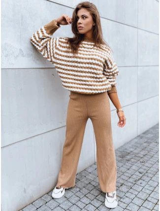 Dámske nohavice so širokými nohavicami MOSSYMOOD camel FashionStreet UY1690 Dámske nohavice so širokými nohavicami MOSSYMOOD camel FashionStreet UY1690
