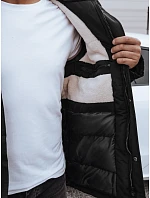 Kurtka męska zimowa z kapturem czarna FashionStreet TX4823 Kurtka męska zimowa z kapturem czarna FashionStreet TX4823