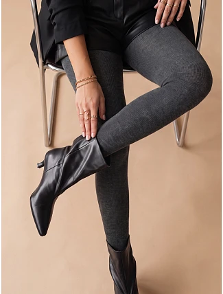 Dámske hrubé krycie pančucháče z bavlny, antracitové, FashionStreet UY3216 Dámske hrubé krycie pančucháče z bavlny, antracitové, FashionStreet UY3216