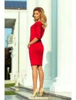 Červené dámske športové šaty so zaväzovaním a vreckami model 7063139 Červené dámske športové šaty so zaväzovaním a vreckami model 7063139